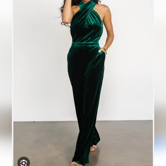 Baltic Born Pants - Baltic Born Cleopatra Crushed Velvet Jumpsuit